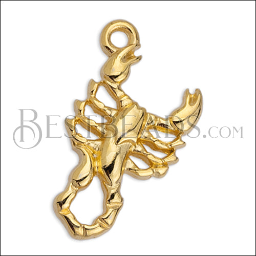SCORPION charm GOLD - 10 pcs