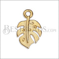MONSTERA LEAF charm GOLD - 10 pcs