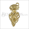 JELLYFISH charm GOLD - 10 pcs