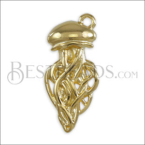 JELLYFISH charm GOLD - 10 pcs