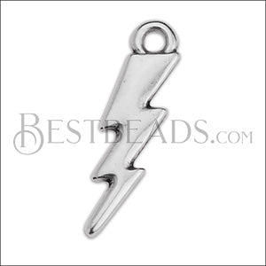 LIGHTNING BOLT charm ANT SILVER - 10 pcs