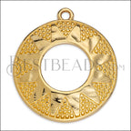 LARGE BOHO SUN charm GOLD - 10 pcs