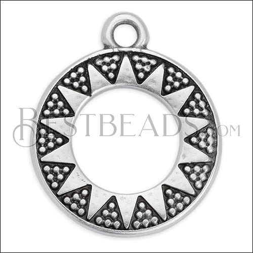 SMALL BOHO SUN charm ANT SILVER - 10 pcs