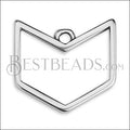 WIREFRAME ARROW charm ANT SILVER - 10 pcs
