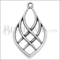 WIREFRAME DROP charm ANT SILVER - 10 pcs