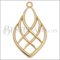 WIREFRAME DROP charm GOLD - 10 pcs