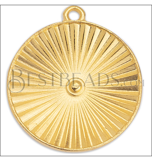 SUN RELIEF charm GOLD - 10 pcs