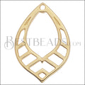 WIREFRAME LINED charm GOLD - 10 pcs