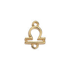 Libra Zodiac Connector Charm SHINY GOLD - 10 pcs