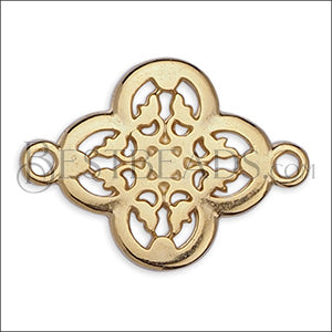FLORAL FILLIGREE connector charm GOLD - 10 pcs