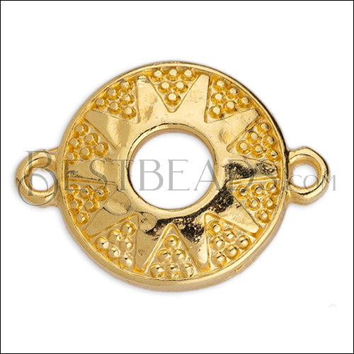 SMALL BOHO SUN connector charm GOLD - 10 pcs