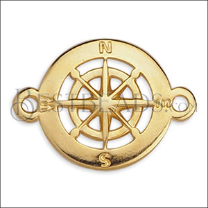 COMPASS connector charm GOLD - 10 pcs