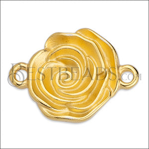 ROSE connector charm GOLD - 10 pcs