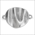 RIPPLED connector charm ANT SILVER - 10 pcs