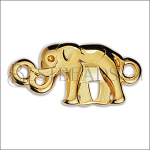 LITTLE ELEPHANT connector charm GOLD - 10 pcs