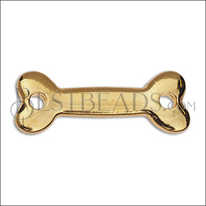 BONE connector charm GOLD - 10 pcs