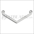 THIN V connector charm ANT SILVER - 10 pcs