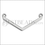 THIN V connector charm ANT SILVER - 10 pcs