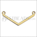 THIN V connector charm GOLD - 10 pcs