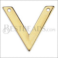 THICK V connector charm GOLD - 10 pcs