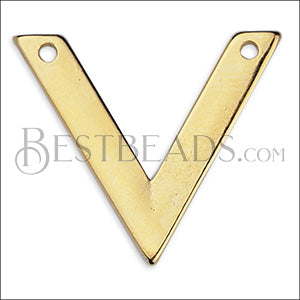 THICK V connector charm GOLD - 10 pcs
