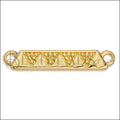 DOTS TRIANGLES BAR connector charm GOLD - 10 pcs
