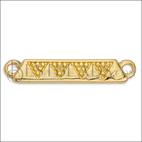 DOTS TRIANGLES BAR connector charm GOLD - 10 pcs