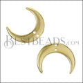 19mm Hanging Crescent Connector Charm SHINY GOLD - 10 pcs