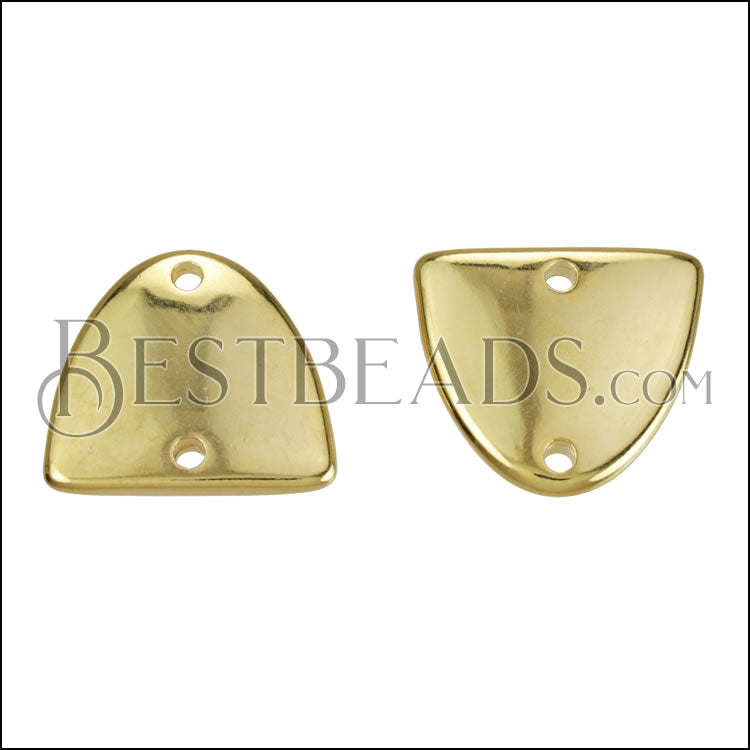 16mm Half - Circle Connector Charm SHINY GOLD - 10 pcs
