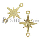 Compass Star Connector Charm SHINY GOLD - 10 pcs