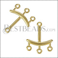 4 - loop Connector Charm SHINY GOLD - 10 pcs