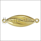 Squiggle Rice Connector Pendant SHINY GOLD - 10 pcs