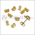 Butterfly Earring Back SHINY GOLD - 10 pcs