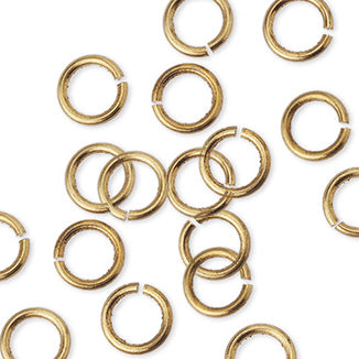 3mm Euro Jump Ring - Antique Brass - 1oz