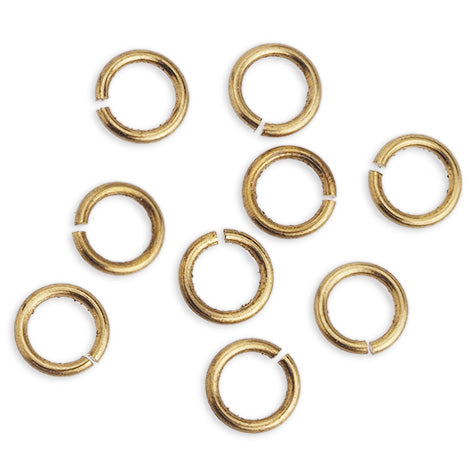 4mm Euro Jump Ring - Antique Brass - 1oz