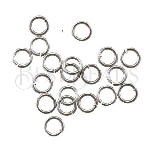 4mm Euro Jump Ring - ANT SILVER - 1oz