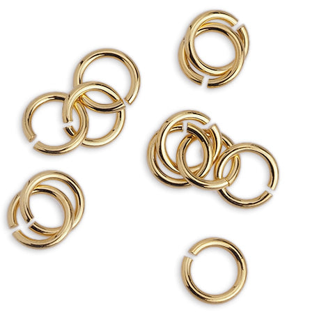 4mm Euro Jump Ring - Shiny Gold - 1oz