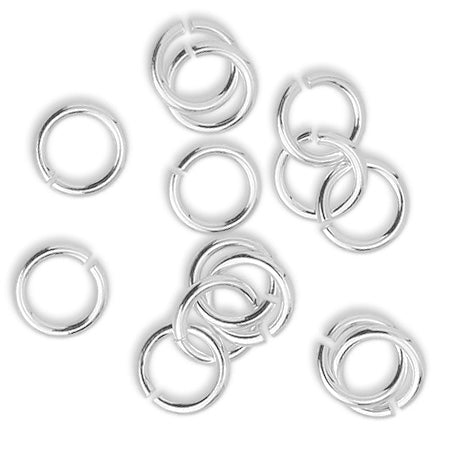 4mm Euro Jump Ring - Silver Plate - 1oz