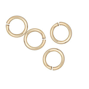 6mm Euro Jump Ring - Shiny Gold - 1oz