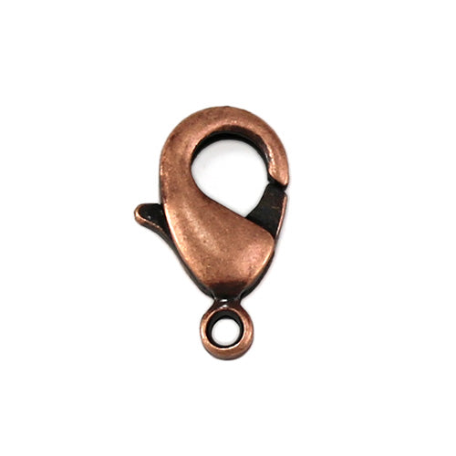 12mm Euro Lobster Clasp - Antique Copper - 100 pcs