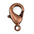 15mm Euro Lobster Clasp - Antique Copper - 100 pcs