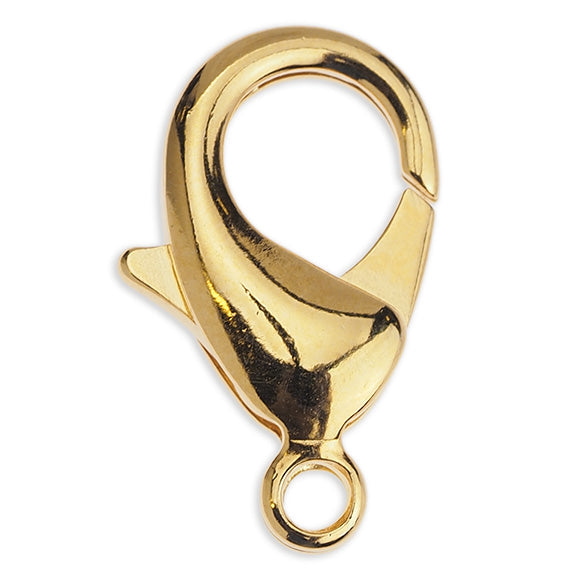 23mm Euro Lobster Clasp - Shiny Gold - 25 pcs