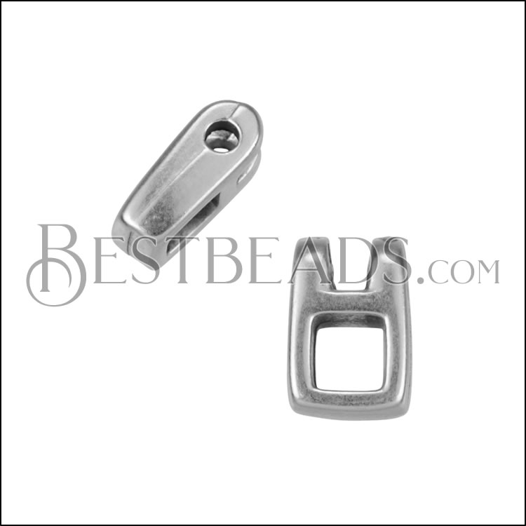 MINI Open Square Drop ANT SILVER - 10 pcs