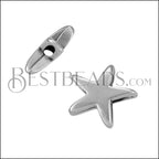 MINI Starfish Bead ANT SILVER - 10 pcs