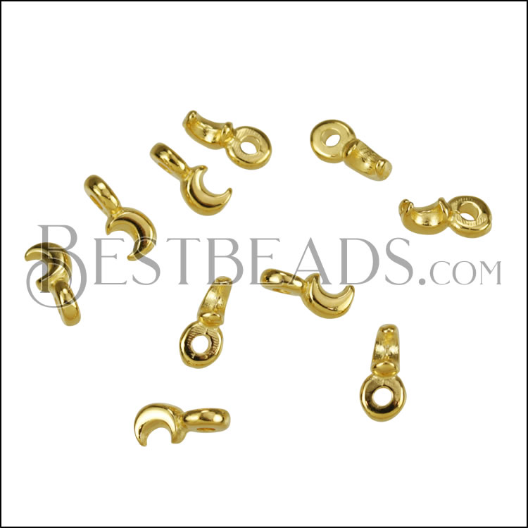 MINI Moon Charm SHINY GOLD - 10 pcs