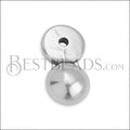 1.5mm round SPHERE mini charm ANT SILVER - 10 pcs