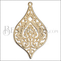 Large Filligree Drop Pendant SHINY GOLD - 5 pcs