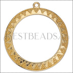 LARGE BOHO SUN Open Pendant GOLD - 5 pcs