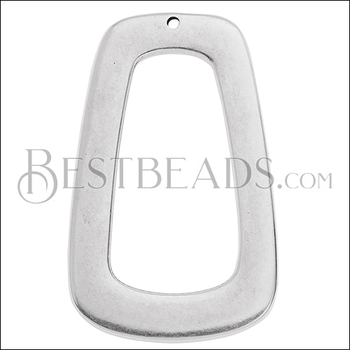 LARGE SHAPE open pendant ANT SILVER - 5 pcs