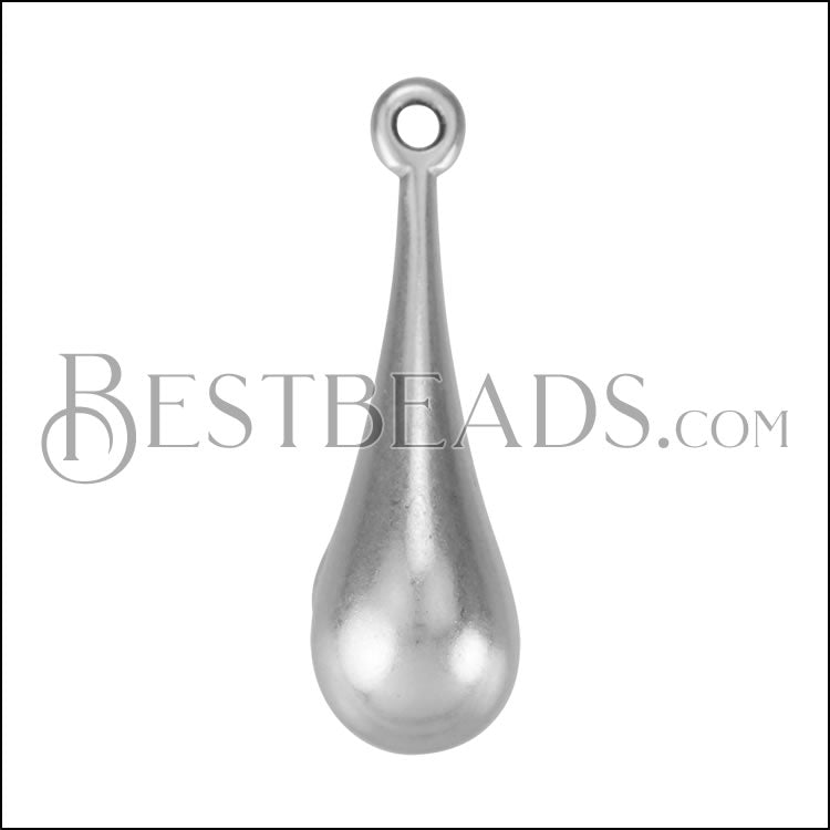 25mm Raindrop Pendant ANT SILVER - 10 pcs